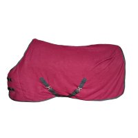 Fleecedecke "Duval" mit Bauchgurt bordeaux 105 cm