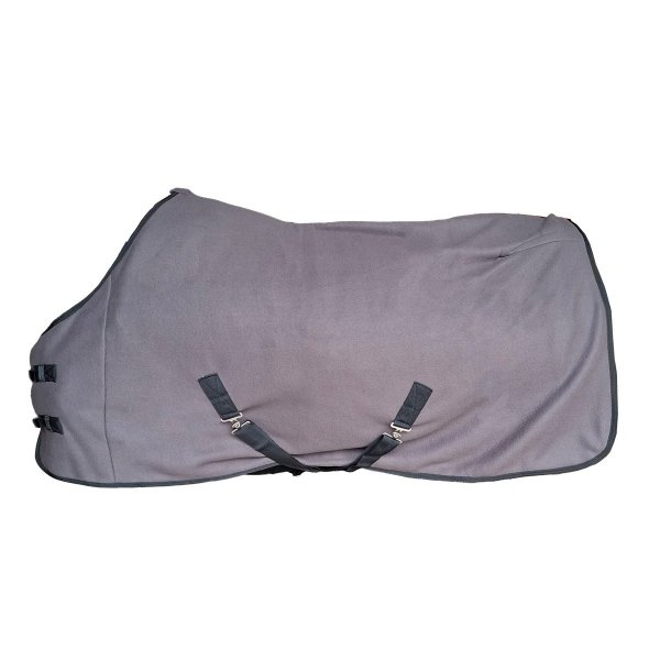 Fleecedecke "Duval" mit Bauchgurt grau 105 cm