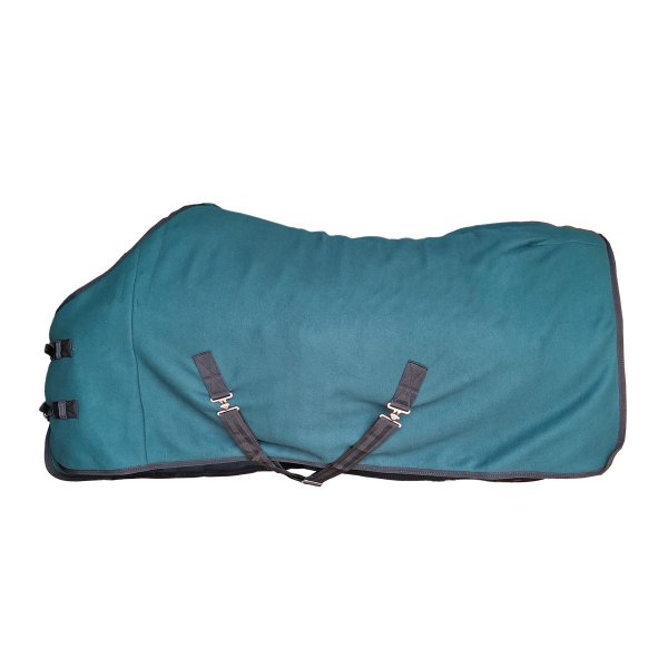 Fleecedecke "Duval" mit Bauchgurt grün 115 cm