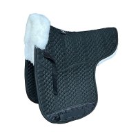 Lammfell Satteldecke Fellrand vorn Dressur schwarz...