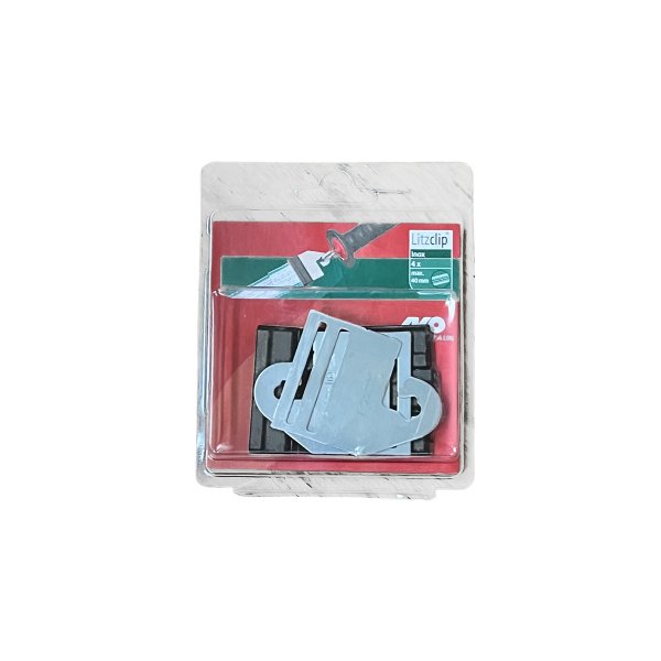 Litzclip - Torgriffverbinder für Band 4 Stk. Edelstahl 40mm