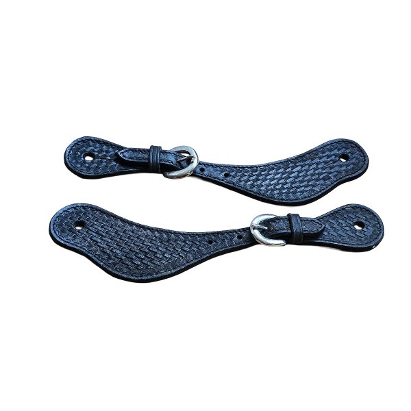 Sporenriemen "Basket" breit schwarz