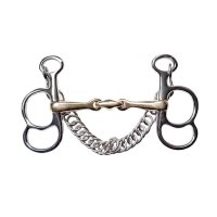 Postkandare, 2 Ringe, doppelt gebrochen, Argentan