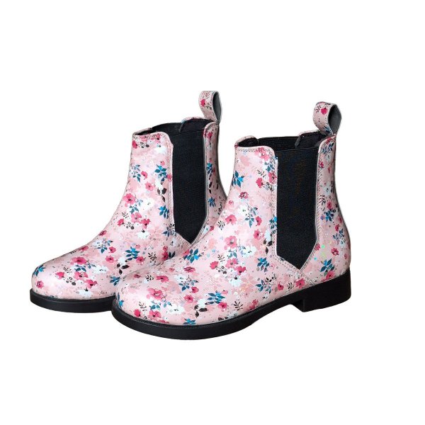 Kinder Jodhpur-Boots "Pink Flower Star" Größe 29