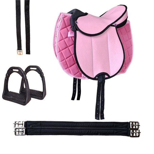 Sattelset "Color Star 14" groß 14 pink