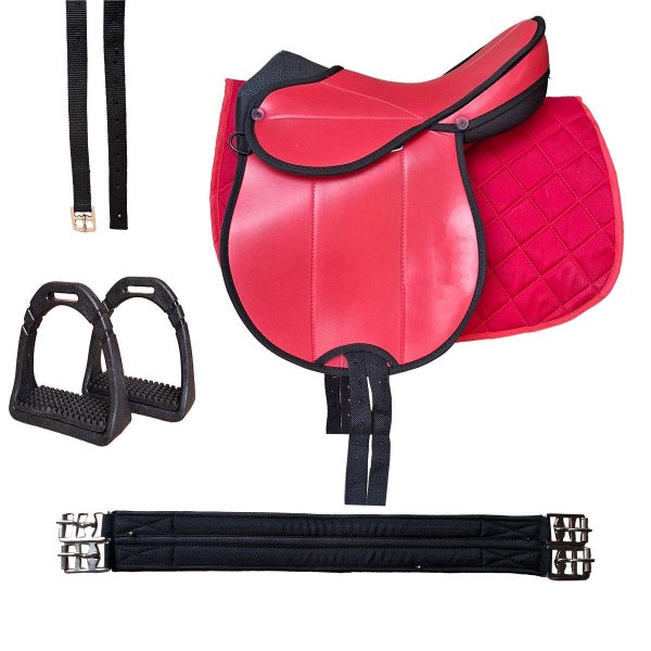 Sattelset "Color Star 14" groß 14 rot