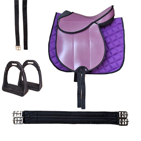 Sattelset "Color Star 14" groß 14 lila