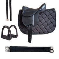 Sattelset "Little Colour Star" 10" Schwarz