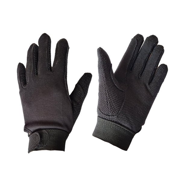 Reithandschuh Baumwolle XS Schwarz