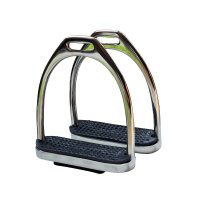 Edelstahl-Steigbügel, 12 cm, Paar Schwarz