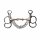 Postkandare, 2 Ringe, doppelt gebrochen, Argentan, Kaltblut 18,5 cm