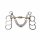 Postkandare, 3 Ringe, doppelt gebrochen, Argentan 16,5 cm