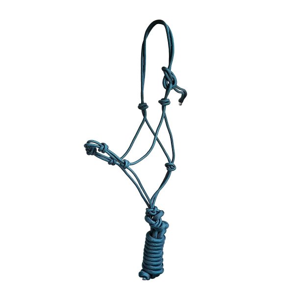 Knotenhalfter "4 Knoten" inkl. Strick dunkelgrün