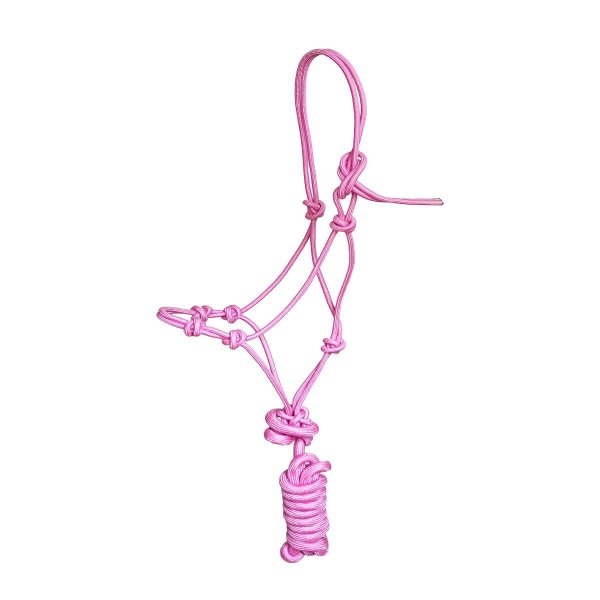 Knotenhalfter "4 Knoten" inkl. Strick pink