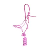 Knotenhalfter "4 Knoten" inkl. Strick pink