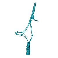 Knotenhalfter "4 Knoten" inkl. Strick teal