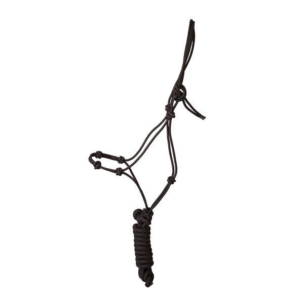 Knotenhalfter "4 Knoten" inkl. Strick schwarz