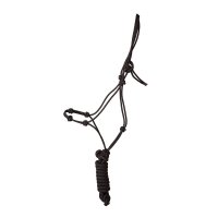 Knotenhalfter "4 Knoten" inkl. Strick schwarz