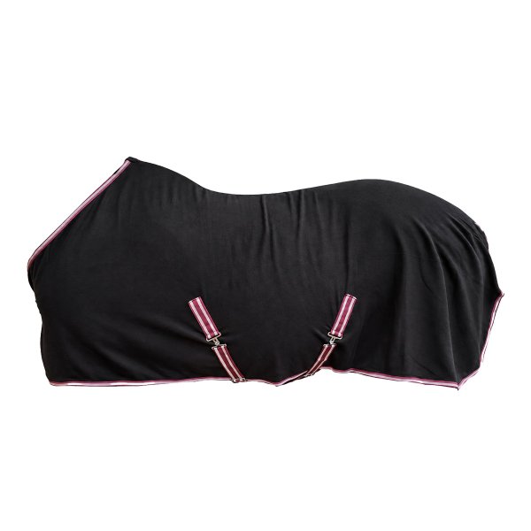 Fleecedecke mit abnehmbarem Bauchgurt 155 cm schwarz