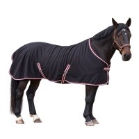 Fleecedecke mit abnehmbarem Bauchgurt 155 cm schwarz