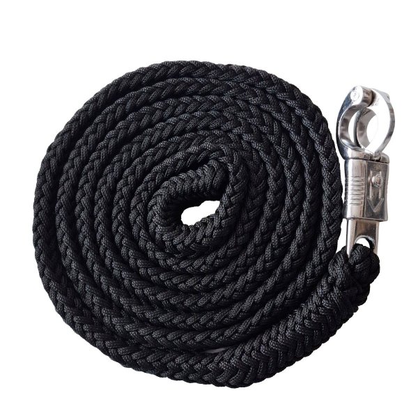 Führstrick "Meadow" mit Panikhaken Schwarz