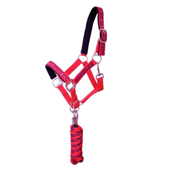 Halfterset "Starlet" Rot Shetty