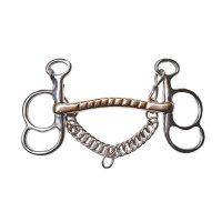 Postkandare, 2 Ringe, Stange, Argentan 12,5 cm