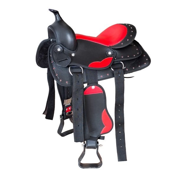 Westernsattel "Colour Star" rot 12