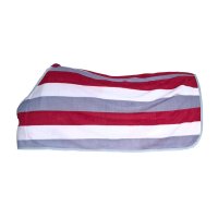 Abschwitzdecke "Stripes" 145 cm rot-grau